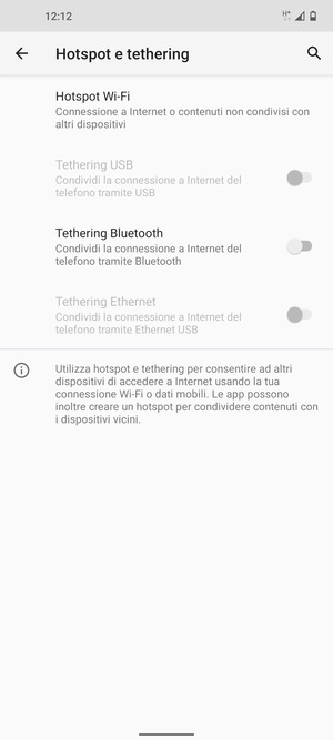 Seleziona Hotspot Wi-Fi