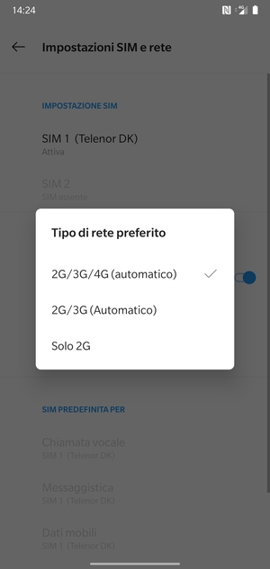 Seleziona la tua opzione preferita