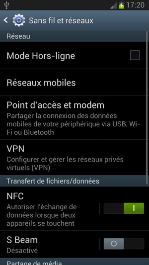 Sélectionnez Réseaux mobiles