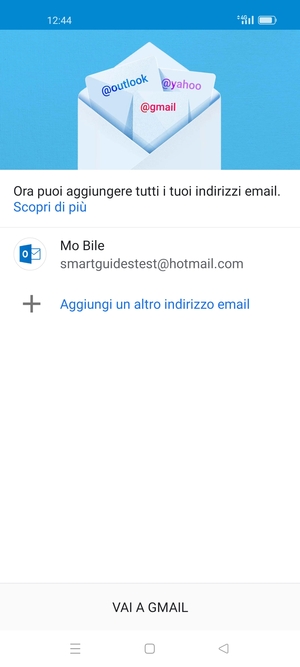 Seleziona VAI A GMAIL