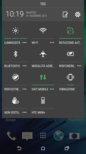 Seleziona VIBRAZIONE per passare nuovamente alla modalità con suono