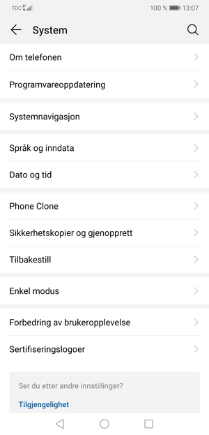 Velg Programvareoppdatering
