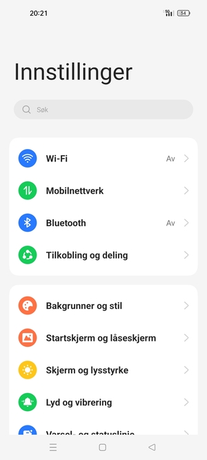 Velg Mobilnettverk