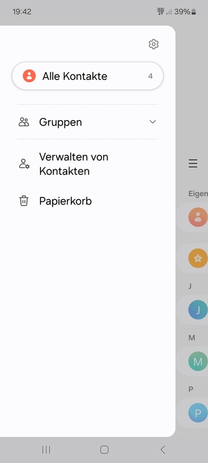 Wählen Sie Verwalten von Kontakten