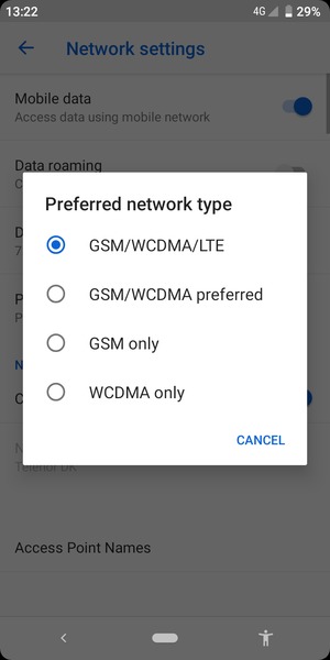 Select GSM only to enable 2G