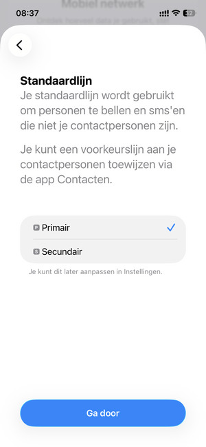 Selecteer uw voorkeursoptie en selecteer Ga door