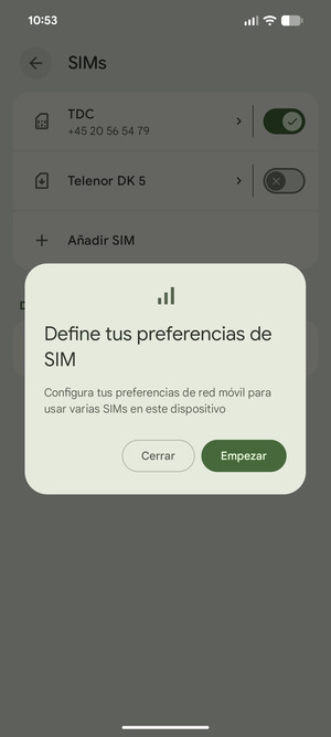 Seleccione Empezar