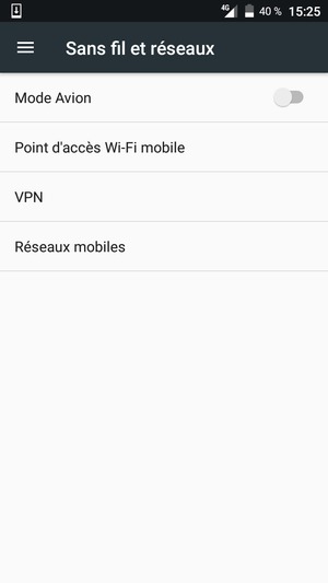 Sélectionnez Point d'accès Wi-Fi mobile