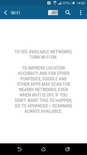 Turn Wi-Fi on