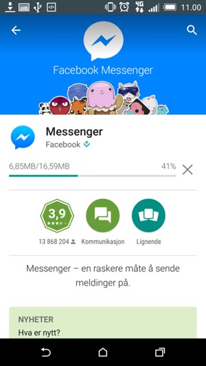 Vent til installasjonen er ferdig