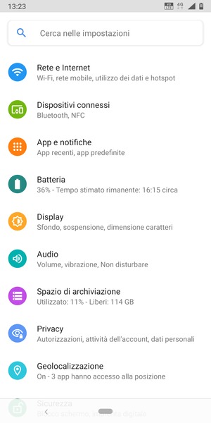 Seleziona Rete e Internet