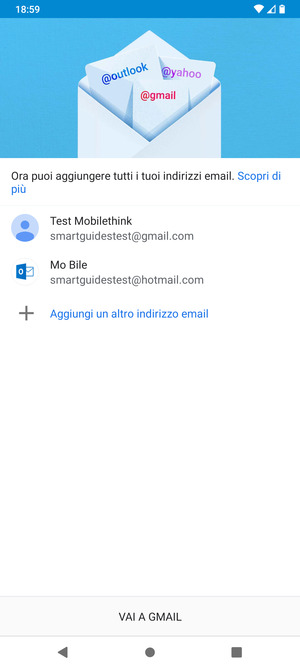 Seleziona VAI A GMAIL