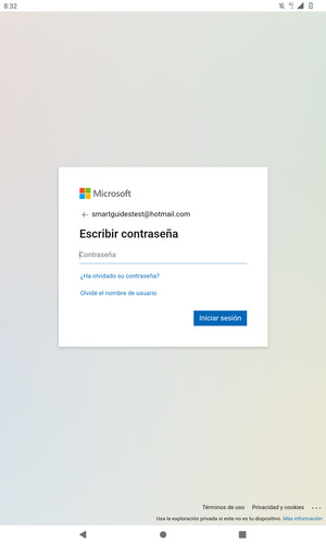 Introduzca su contraseña y seleccione Iniciar sesión