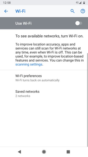 Turn on Wi-Fi