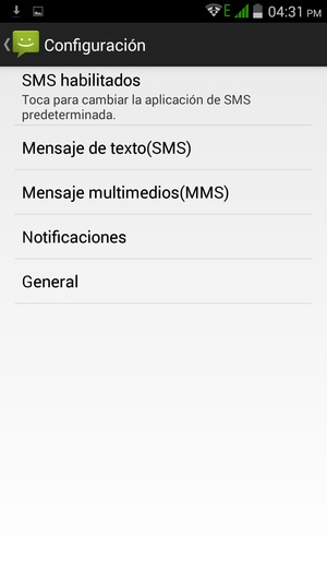 Seleccione Mensaje de texto(SMS)
