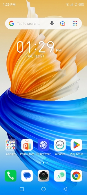 Swipe up