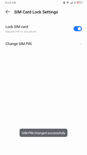 Your SIM PIN has been changed