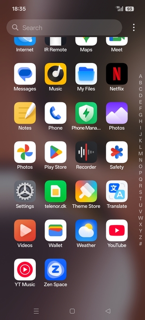Scroll to and select Settings