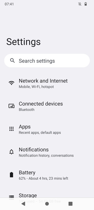 Select Network and Internet