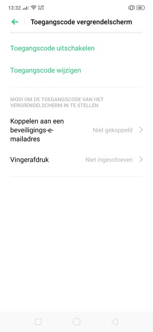 Uw telefoon is nu beveiligd met een schermvergrendeling