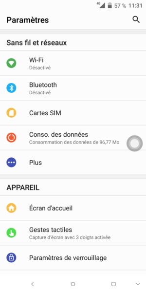 Sélectionnez Plus
