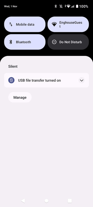 Slide down the top menu again