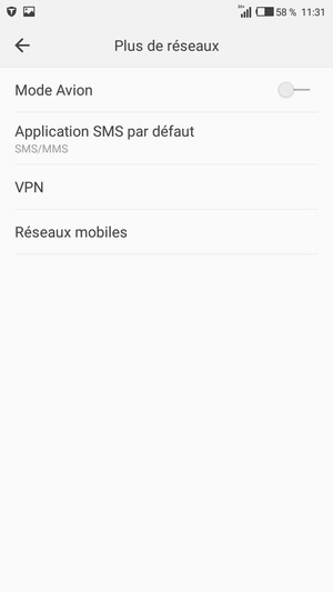 Sélectionnez Réseaux mobiles