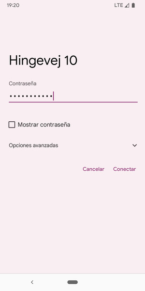 Introduzca la contraseña de Wi-Fi y seleccione Conectar