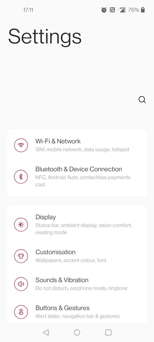 Select Wi-Fi & network