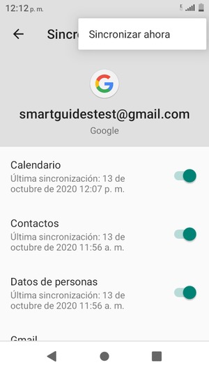 Seleccione Sincronizar ahora