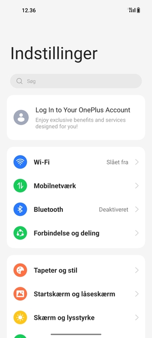 Vælg Mobilnetværk