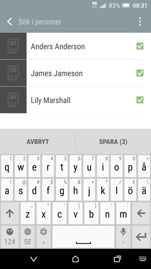 Välj SPARA