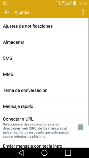 Seleccione SMS