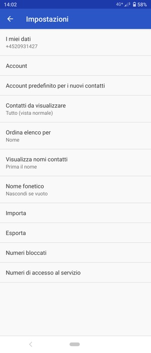 Seleziona Importa