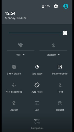 Adjust brightness to the required level