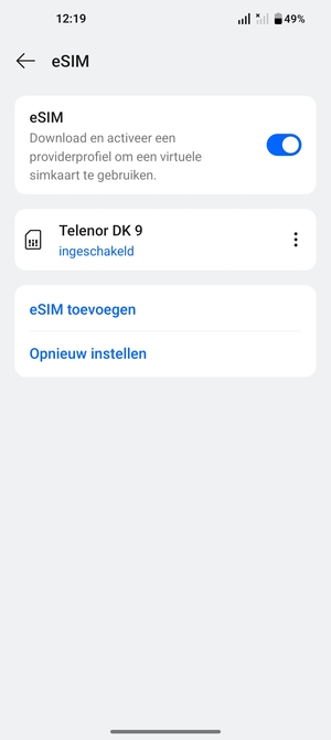 Uw eSIM is nu geactiveerd