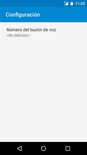 Seleccione Número del buzón de voz