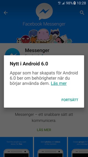 Välj FORTSÄTT