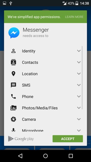 Select ACCEPT
