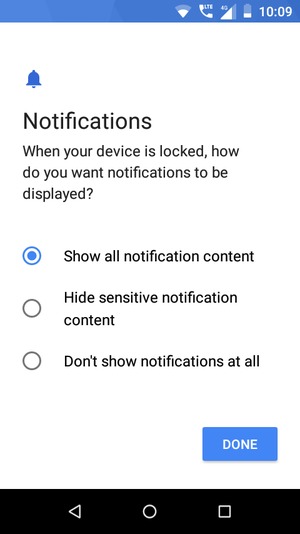 Select your preferred option and select DONE