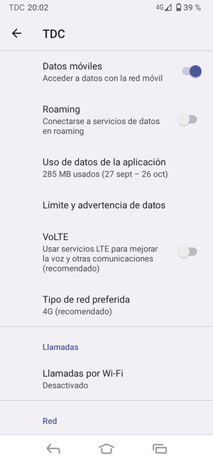 Seleccione Tipo de red preferida