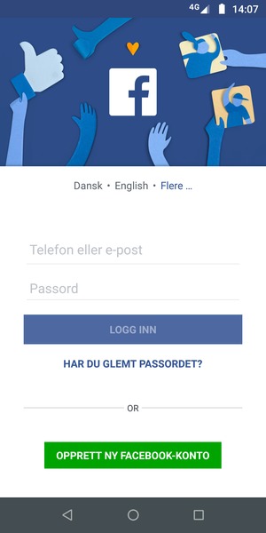 Applikasjonen er klar til bruk