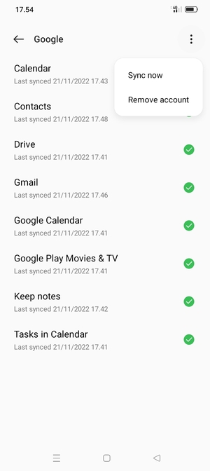 Select Sync now