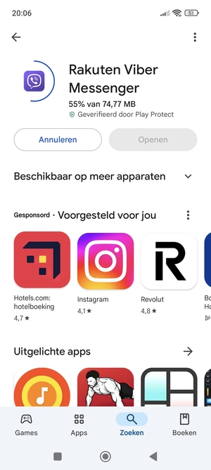 Wacht tot het installatieproces beëindigd is