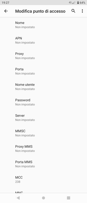 Inserisci informazioni MMS