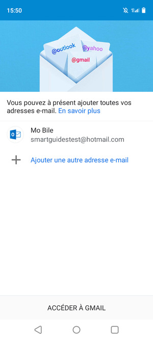 Sélectionnez ACCÉDER À GMAIL