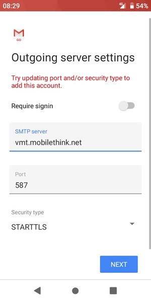 Select Security type