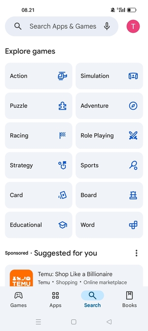 Select the Search bar