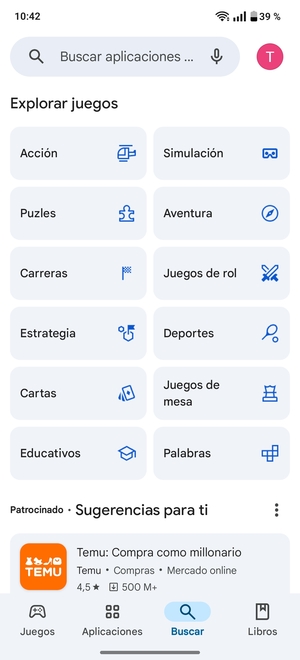 Seleccione la barra de Búsqueda