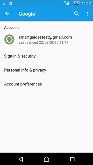 Select your account